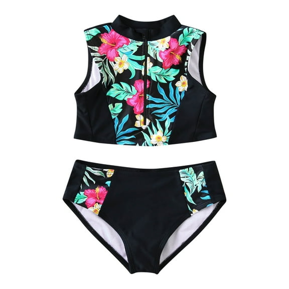 REDARER Girls Two Piece Swimwear Swimsuit Set Bikini Matching Sets,Girls Swimsuit,6-8 Years