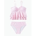 thumbnail image 1 of REDARER Girls Two Piece Tankini Swimsuit Eyelet Ruffle Flounce UPF 50+ Sun Protective Swimwear Summer,11-12 Years, 1 of 8