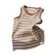 thumbnail image 1 of REDARER Girls' Vintage Striped Tank Top - Sleeveless Slim Fit Summer Stretchy Comfortable Toddler Kids Layering Outer Wear Everyday Playwear,3-4 Years, 1 of 8