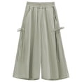 thumbnail image 1 of REDARER Girls Wide-Leg Pants, Lightweight Cotton Culottes with Side Bows, Casual Everyday Wear for Spring Summer,4-5 Years, 1 of 4