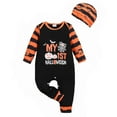 thumbnail image 1 of REDARER Halloween Baby Romper with Hat - Cute Cartoon Print Jumpsuit, Soft Pullover Onesie for Toddlers,Size:9-12 Months, 1 of 9