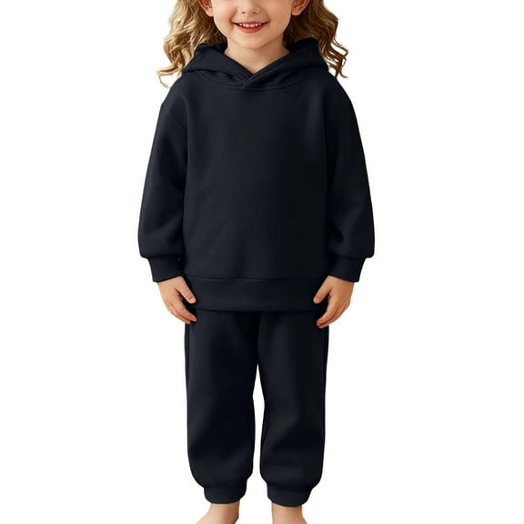 REDARER Heavyweight Winter Kids Boys Cozy Pullover Hoodie and Jogger Pants Outfit Casual Two Piece Playwear for Children,Size:4-5 Years