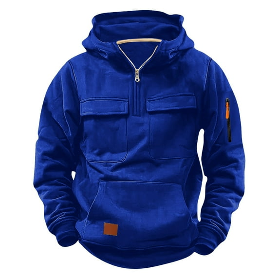 REDARER Hoodies for Boys Casual Quarter Zip Pullover Tractical Long Sleeve Outdoor Athletic Youth Sweathshirt Sports Hoodie,Kids Clothing,Size:11-12 Years