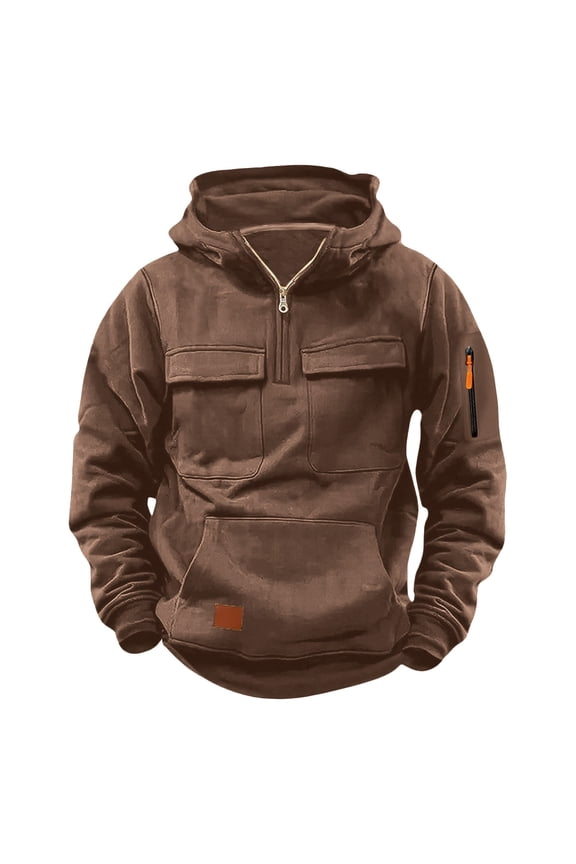 Hoodies for Boys Casual Quarter Zip Pullover Tractical Long Sleeve Outdoor Athletic Youth Sweathshirt Sports Hoodie,Kids Clothing,Size:5-6 Years