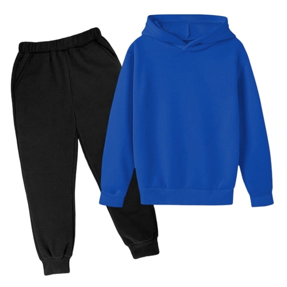 REDARER Kids 2 Piece Sweatsuit Set Solid Color Hoodie and Joggers, Casual Long Sleeve Pullover for Boys Girls Unisex Outfit,7-8 Years