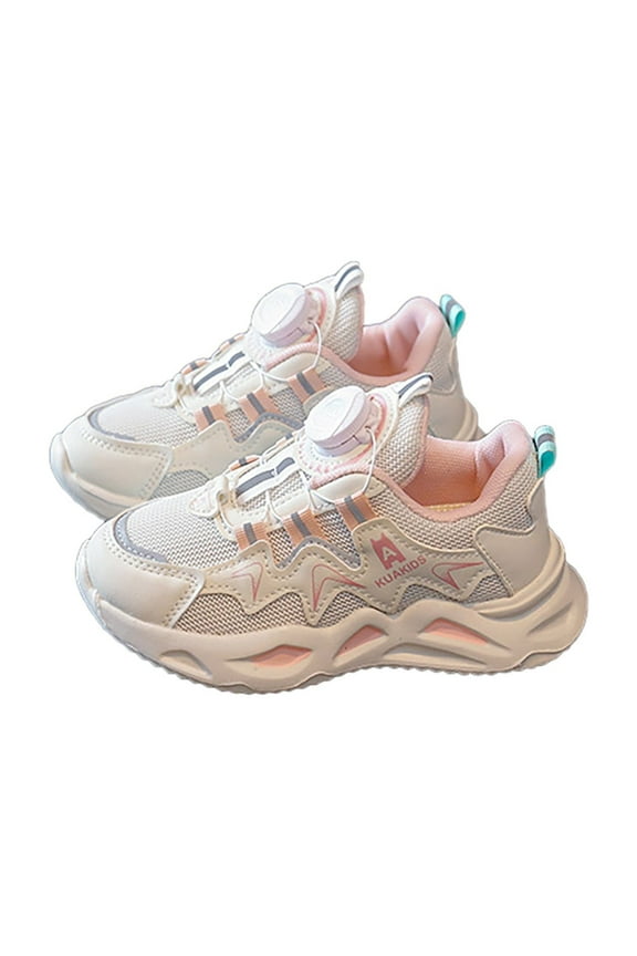 Kids' Adjustable Running Shoes - Rotating Dial Technology for Secure Fit & Active Play ,Color:Red,Size:5-5.5 Years