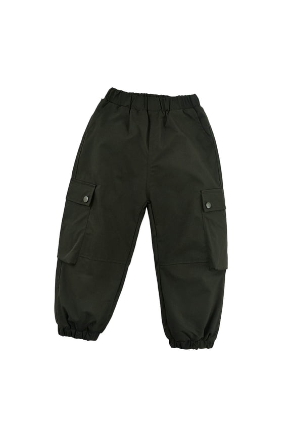 Kids' All-Weather Hiking Pants - -Lined Windproof Cargo Trousers for Outdoor Play Thermal Insulated, Unisex,2-3 Years