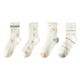 thumbnail image 1 of REDARER Kids Ankle Socks 4-Pack, Cute Fresh Printed Pattern, Breathable Comfortable Low-Cut Socks for Spring and Summer,Size:3-5 Years, 1 of 2