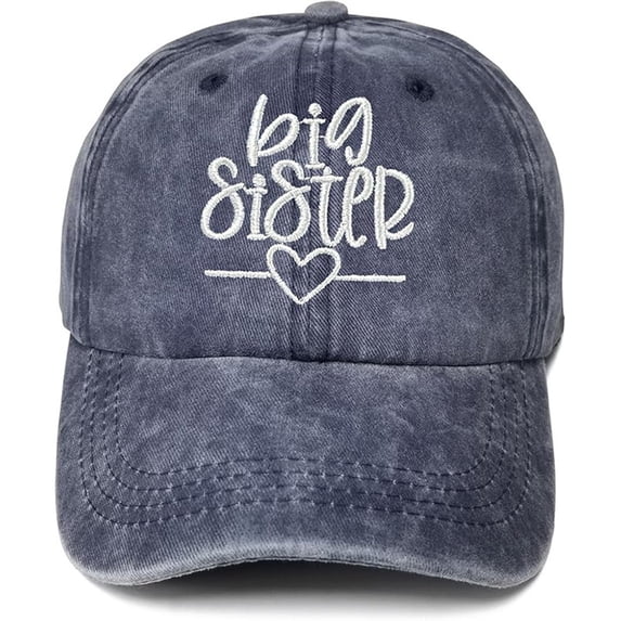 REDARER Kids "BIG SISTER" Embroidered Baseball Cap, Washed Cotton Adjustable Hop Hat,One Size