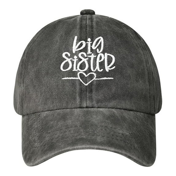 REDARER Kids "BIG SISTER" Embroidered Baseball Cap, Washed Cotton Adjustable Hop Hat,One Size