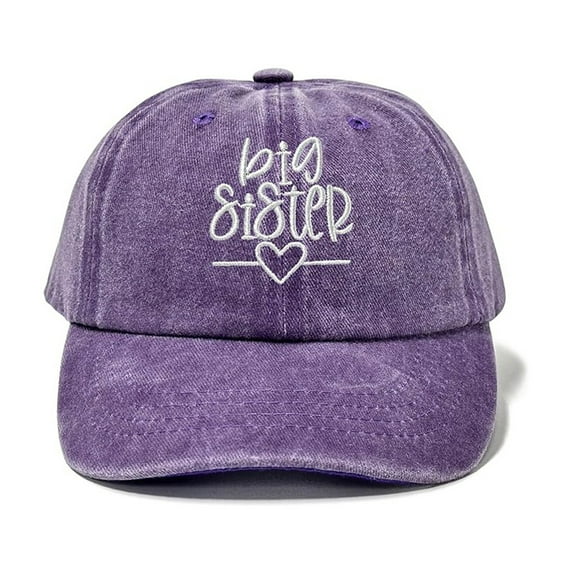 REDARER Kids "BIG SISTER" Embroidered Baseball Cap, Washed Cotton Adjustable Hop Hat,One Size