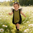 thumbnail image 1 of REDARER Kids Bee Cosplay Dress with Wings and Antenna Headband Cartoon Insect Outfit for Halloween Party Role Play,4-5 Years, 1 of 5