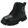 thumbnail image 1 of REDARER Kids Booties Heel Soft Sole, Breathable Casual Ankle Boots for Boys and Girls, Comfortable Fashion Shoes,Color:Black,Size:7-8 Years, 1 of 8