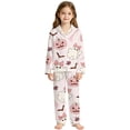 thumbnail image 1 of REDARER Kids Bow Ghost Pumpkin Halloween 2 Piece Long Sleeve Lapel Pajama Set Soft Comfort Loungewear for Trick or Treat Holiday Night Sleeping,5-6 Years, 1 of 4