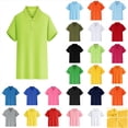thumbnail image 1 of REDARER Kids Boys Girls School Uniform Short Sleeve Polo Shirt, Button Closure Soft Pique Fabric Casual Top, 1 of 4