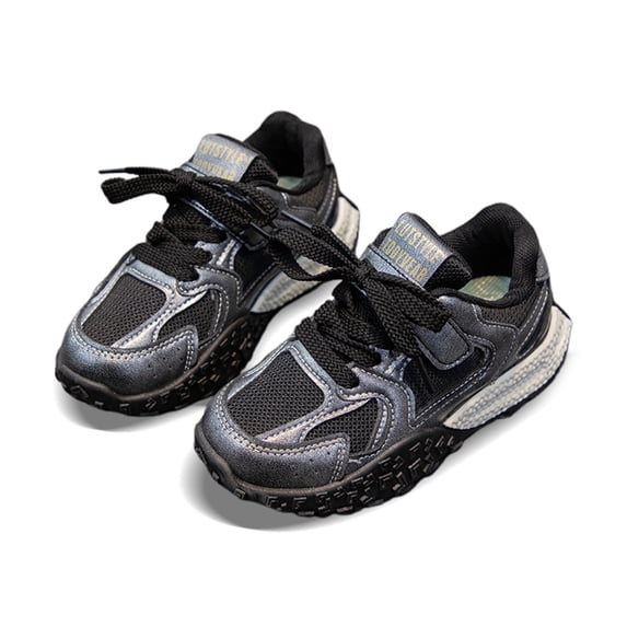REDARER Kids Breathable Mesh Sneakers, Lightweight Casual Shoes for Boys & Girls - Comfortable Everyday Wear,Color:Black,Size:33