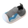 thumbnail image 1 of REDARER Kids Breathable -On Sneakers - Soft Sole Mesh Sock Shoes for Toddlers, Lightweight Non- First Walkers for Boys & Girls,Color:S1 Grey,Size:0-6 Months, 1 of 6