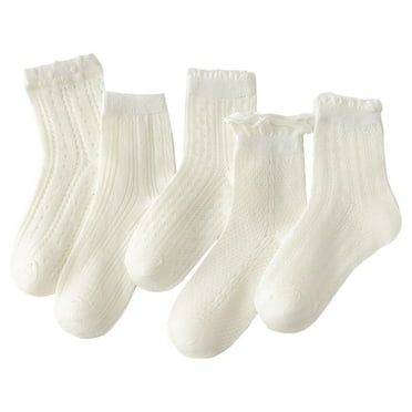 REDARER Kids Breathable Socks 5-Pack - Soft Cotton Mesh Ankle Socks for Girls Boys, Cute Everyday Casual Socks, Toddler to Youth Socks