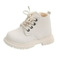 thumbnail image 1 of REDARER Kids British Style Boots - Mesh & Lace Up Ankle Boots, Non- Breathable Two-Tone Footwear,Size:8.5, 1 of 5