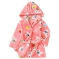 thumbnail image 1 of REDARER Kids Cartoon Hooded Bathrobe, Flannel Toddler Robe Pajamas for Boys and Girls, Cozy Thick Sleepwear for All Seasons,Size:5-6 Years, 1 of 4