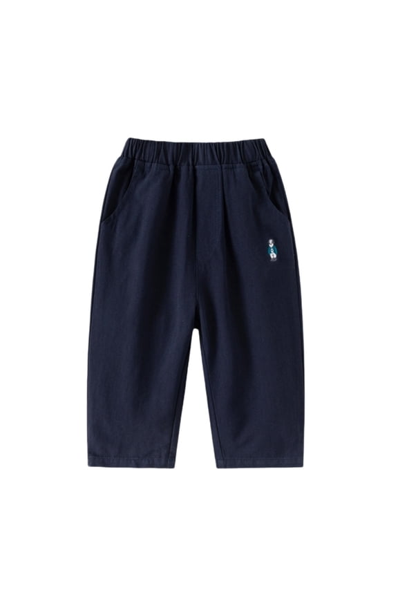 Kids' Casual Capri Pants, Elastic Waist Lightweight 3/4 Length Trousers for Boys & Girls,3-4 Years