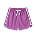 thumbnail image 1 of REDARER Kids' Casual Shorts Contrast Trim Elastic Waist Drawstring Lightweight Summer Beach Sports Shorts,9-10 Years, 1 of 4