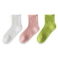 thumbnail image 1 of REDARER Kids Crew Socks 3-Pack - Breathable Sports Socks for Boys & Girls, Anti-Pilling Cotton Socks for Sneakers & Active Play, 1 of 4
