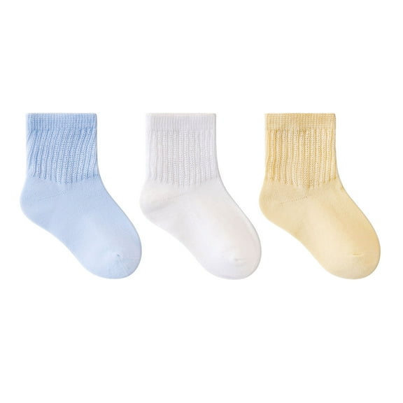REDARER Kids Crew Socks 3-Pack - Soft Cotton Athletic Socks for Boys & Girls, Comfortable Stretchy Socks for Sports & Everyday Wear