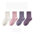 thumbnail image 1 of REDARER Kids Crew Socks 4-Pack, Soft Ankle Socks for Girls with Non- Grip, Everyday School Athletic Play Socks,Size:5-8 Years, 1 of 2