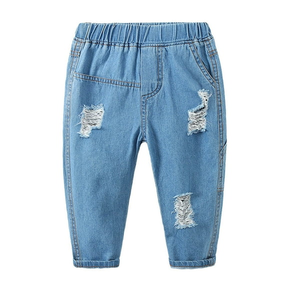 REDARER Kids Denim Pants Loose Fit Comfortable Casual Trousers for Spring Summer Outdoor and Daily Wear,Size:3-4 Years
