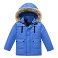 thumbnail image 1 of REDARER Kids Detachable Hooded Coat, Thicken Windproof Jacket with Pockets for Boys Girls, Zipper Warm Outwear,Size:5-6 Years, 1 of 9
