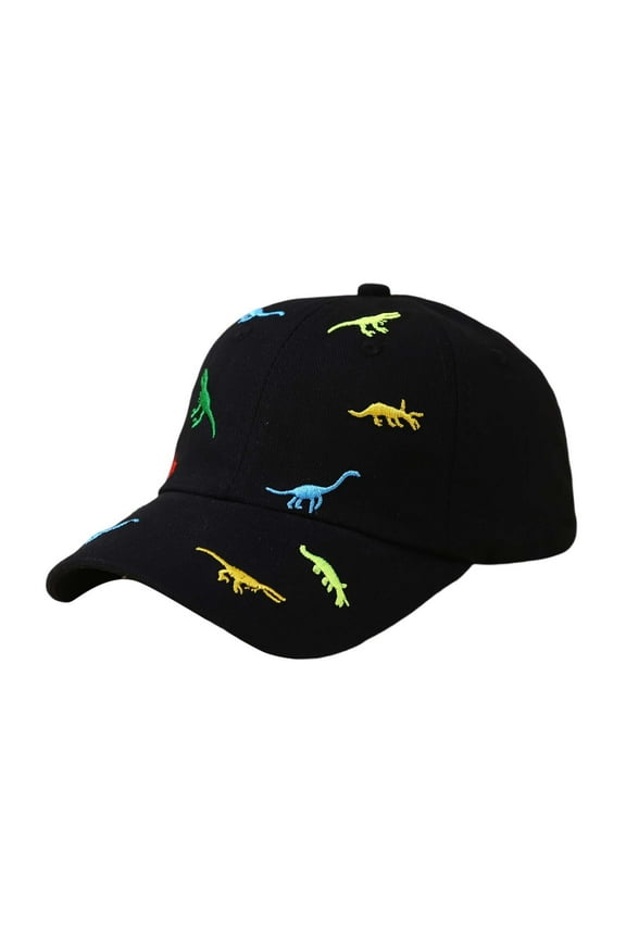 Kids Dinosaur Embroidered Baseball Cap, Adjustable Sun Hat for Boys & Girls Spring Summer Autumn,One Size