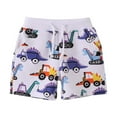 thumbnail image 1 of REDARER Kids' Dinosaur Truck Print Shorts, Elastic Drawstring Waist Casual Sport Beach Shorts for Toddler Girls & Boys,5-6 Years, 1 of 8