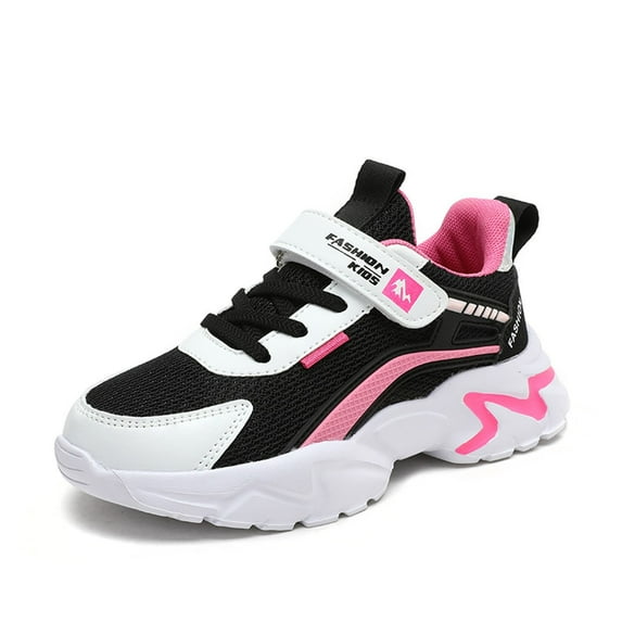 REDARER Kids' Fashion Mesh Sneakers - Color Block Lace-Up Running Shoes for Casual Comfort and Play,Size:5-5.5 Years