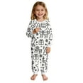 thumbnail image 1 of REDARER Kids Festive Pajama Set, Cute Cartoon Print Sleepwear, Cozy 2-Piece Long Sleeve Loungewear,Size:9-10 Years, 1 of 8