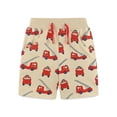 thumbnail image 1 of REDARER Kids' Fire Truck Print Shorts Summer Casual Breathable Knit Elastic Waist Playwear,5-6 Years, 1 of 5