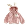 thumbnail image 1 of REDARER Kids' Hooded Jacket - Soft Cozy Zip-Up Outerwear for Boys & Girls, Warm Winter Coat with Cute Animal Ears,Size:12-24 Months, 1 of 5