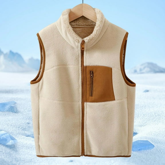 REDARER Kids Vest, Soft Thermal Padded Jacket for Boys and Girls, Cozy Winter Outdoor Play Cardigan,Size:9-10 Years