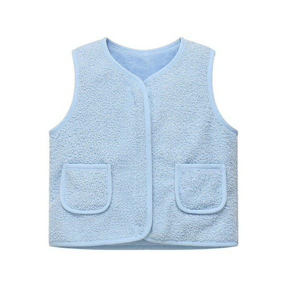 REDARER Kids Vest - Winter Padded Jacket with Zipper, Windproof Insulated Outerwear for Boys & Girls,Size:6-7 Years