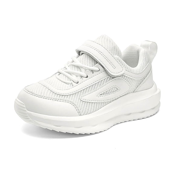 REDARER Kids' Flying Woven Sneakers - Breathable Mesh School Shoes for Boys & Girls with Soft Sole,Color:Q11 White,Size:12-12.5 Years
