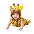 thumbnail image 1 of REDARER Kids Giraffe Animal Cosplay Sleeveless Hooded Romper with Matching Leg Warmers Themed Party Dress Up Outfit,12M, 1 of 8