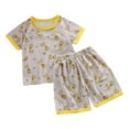thumbnail image 1 of REDARER Kids Girls Boys Sleepwear Short Sleeve Shirt and Shorts Soft Summer Pajamas Set 2pcs,4-5 Years, 1 of 3