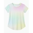 thumbnail image 1 of REDARER Kids Gradient Athletic T Shirt Breathable Mesh Short Sleeve Performance Tee for Sports Activities,8-9 Years, 1 of 4