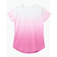 thumbnail image 1 of REDARER Kids Gradient Athletic T Shirt Breathable Mesh Short Sleeve Performance Top for Outdoor Play and Training,12-13 Years, 1 of 4