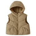 thumbnail image 1 of REDARER Kids Hooded Vest, Thick Loose Fit Sleeveless Jacket for Boys and Girls, Cozy Padded Outerwear for Casual Fall Winter Wear,Size:9-10 Years, 1 of 6