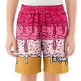 thumbnail image 1 of REDARER Kids Ice Cream Print Baseball Shorts, Elastic Waist Casual Summer Shorts with Pockets for Daily & Sports Wear,5-6 Years, 1 of 3