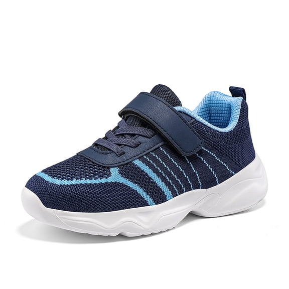 REDARER Kids' Lightweight Non- Lace-Up Sneakers - Breathable Color Block Mesh Running Shoes for Boys & Girls, Comfortable Flat Sole Athletic Shoes,Size:2