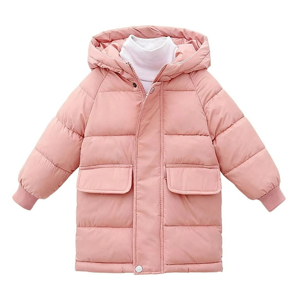REDARER Kids Long Down Coat Hooded Winter Jacket, Warm Insulated Mid-Length Puffer Coat for Toddlers and Children,Size:3-4 Years