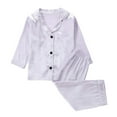 thumbnail image 1 of REDARER Kids Long Sleeve Floral Top & Pants Pajama Set, Casual Outfit with Notched Collar & Pocket for Toddler,1-2 Years, 1 of 5