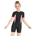 thumbnail image 1 of REDARER Kids One-Piece Short Sleeve Swimsuit with Front Zipper for Surfing & Diving,7-9 Years, 1 of 3